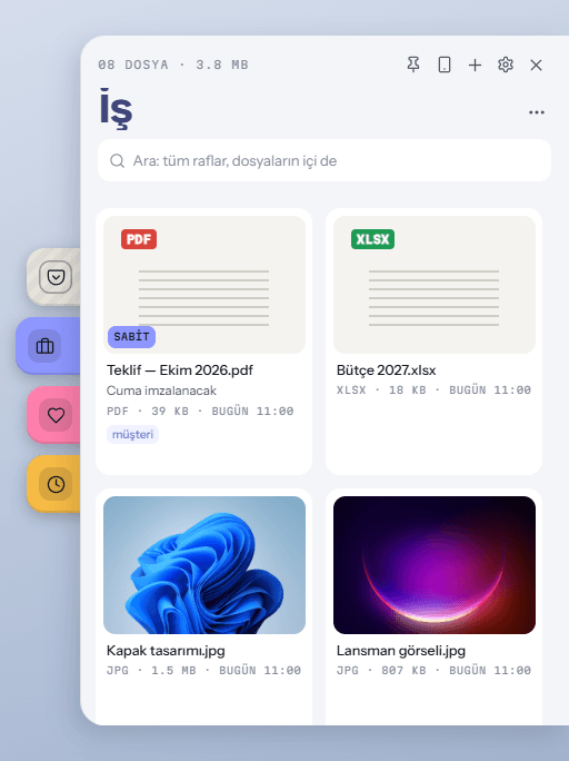 A shelf pulled out as a drawer, light theme