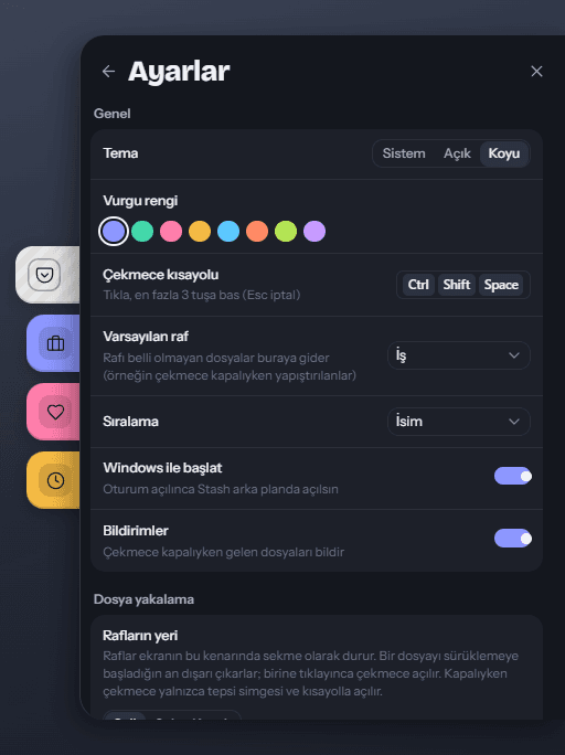 Wedge settings